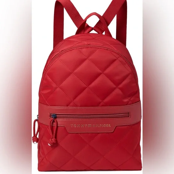 Tommy Hilfiger RED Nylon Large Backpack Tommy Hilfiger Nylon Mountain Backpack / Laptop Bag 390097  main image 2